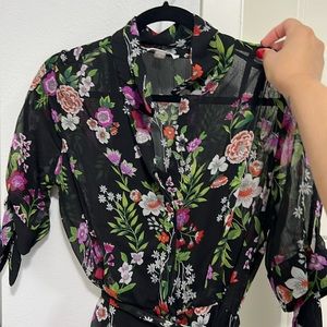 Calvin Klein size 10 floral shirt dress